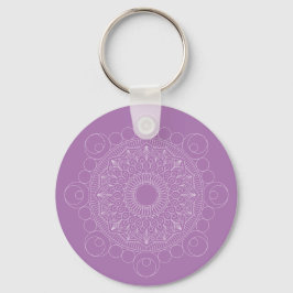 Niedlich Lavender Lila Mandala v2 Schlüsselanhänge Schlüsselanhänger