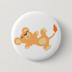 Niedlich Lazy Cartoon Lioness Button