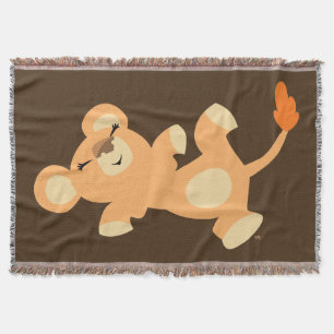 Niedlich Lazy Cartoon Lioness Decke