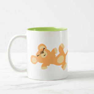 Niedlich Lazy Cartoon Lioness Zweifarbige Tasse