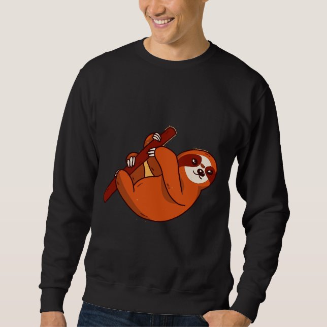 Niedlich Lazy Sloth 50 Sweatshirt (Vorderseite)
