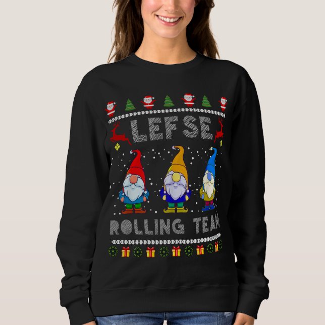 Niedlich Lefse Rolling Team Norwegische Nomaden Ug Sweatshirt (Vorderseite)