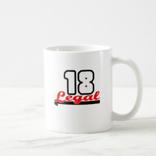 Niedlich, "legales 18" Entwurf Tasse