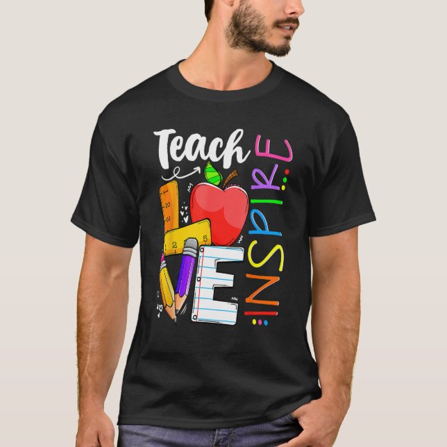 Niedlich lehren Liebe und Inspirierte Männer Fraue T-Shirt (Vorderseite)