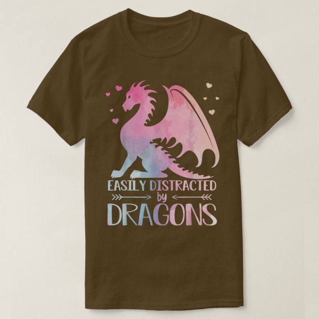 Niedlich leicht abgelenkt von Dragons Pastel Klein T-Shirt (Design vorne)