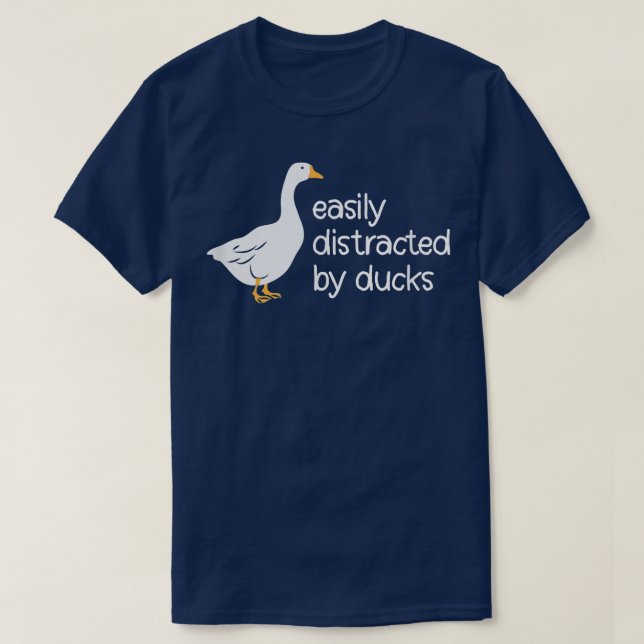Niedlich leicht von Enten abgelenkt T-Shirt (Design vorne)