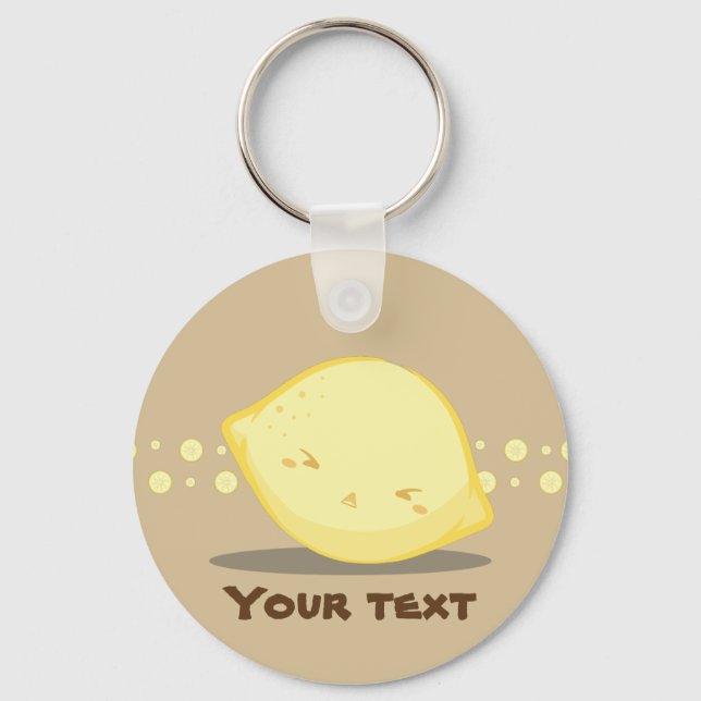 Niedlich Lemon Fruit Schlüsselanhänger (Vorderseite)