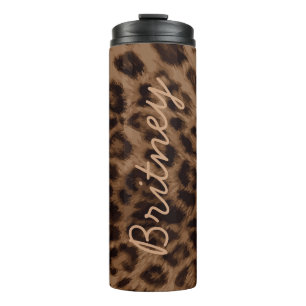 Niedlich Leopard Animal Print Trendy Chic Personal Thermosbecher