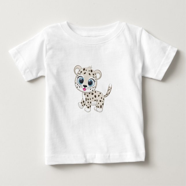 Niedlich Leopard Baby T - Shirt (Vorderseite)