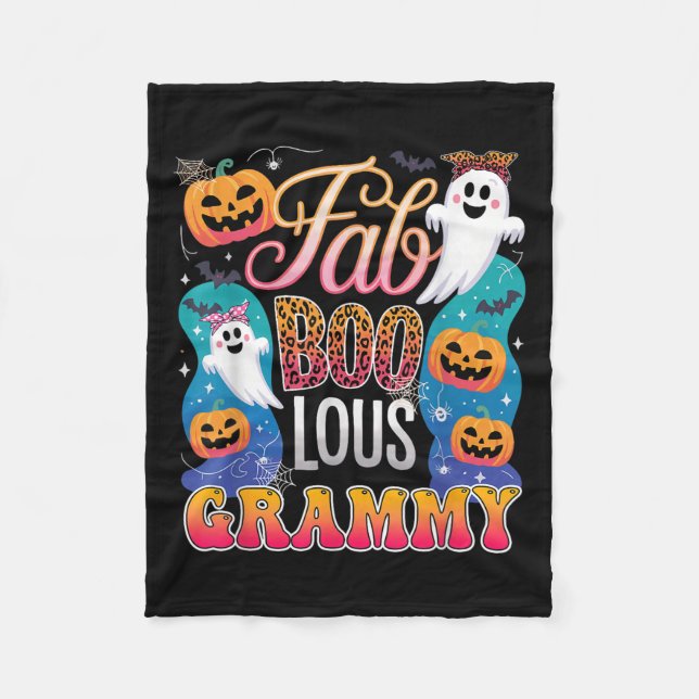 Niedlich Leopard Fab Boo Lous Grammy Soky Hallowee Fleecedecke (Vorderseite)
