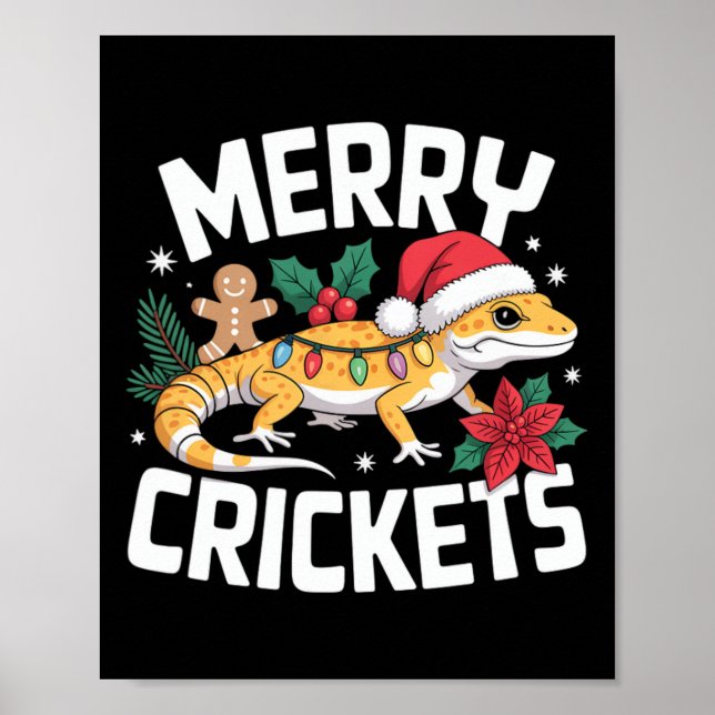 Niedlich Leopard Gecko Christmas Pub Poster (Vorne)