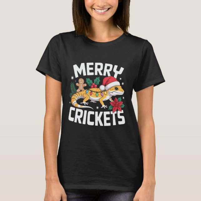 Niedlich Leopard Gecko Christmas Pub T-Shirt (Vorderseite)