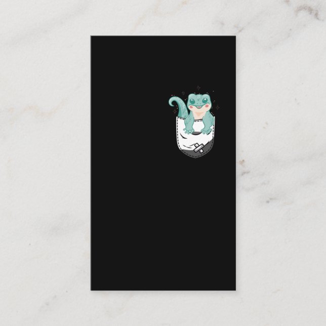 Niedlich Leopard Gecko Kawaii Reptile Visitenkarte (Vorderseite)