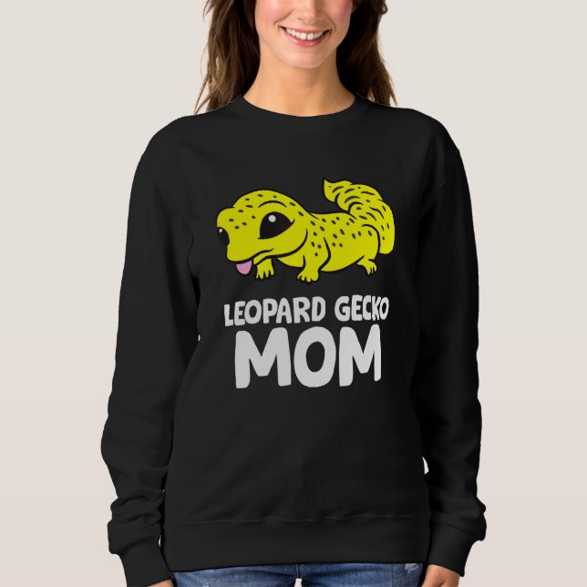Niedlich Leopard Gecko Mama Reptile Gecko Tierleop Sweatshirt (Vorderseite)
