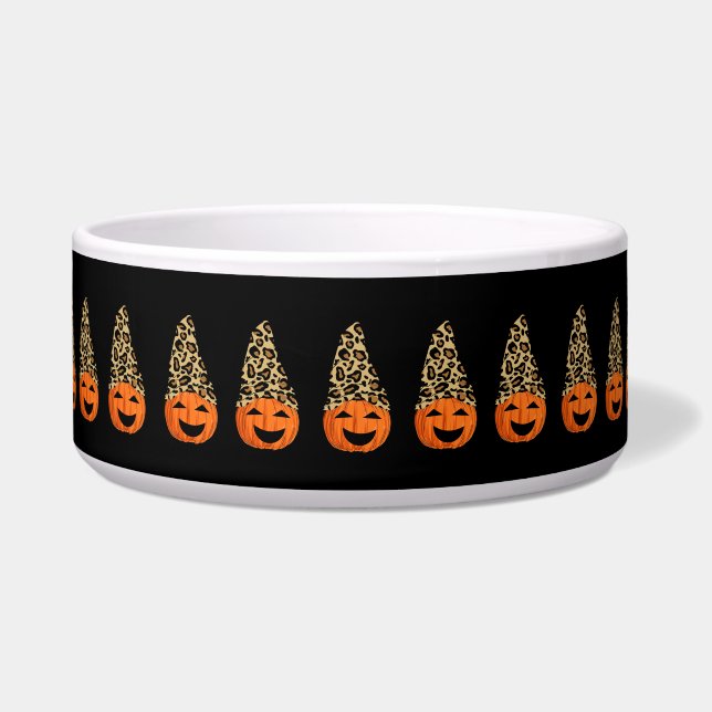 Niedlich Leopard Hat Pumpkins Napf (Vorderseite)