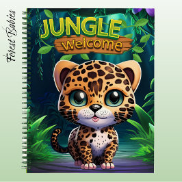 Niedlich Leopard Jungle Welcome Kitty Cat Wildlife Notizbuch