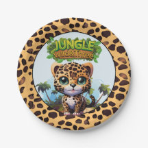 Niedlich Leopard Print Wild & Three Wildlife Party