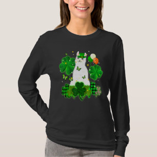 Niedlich Leprechaun Llama Leopard Kariert Kleeblat T-Shirt