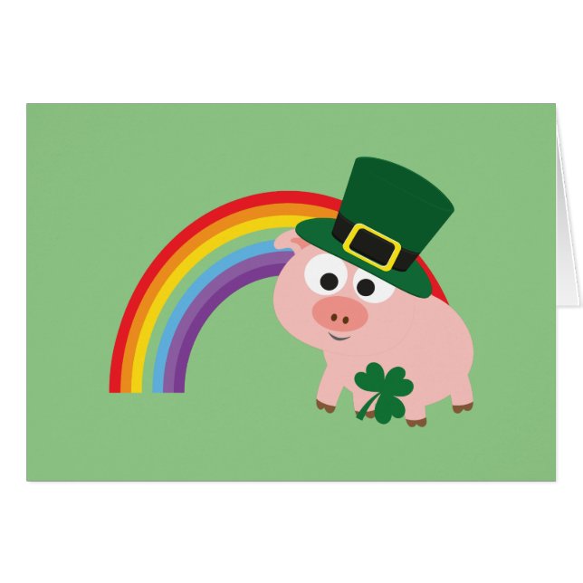Niedlich Leprechaun Pig (Vorderseite (Horizontal))