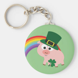 Niedlich Leprechaun Pig Schlüsselanhänger