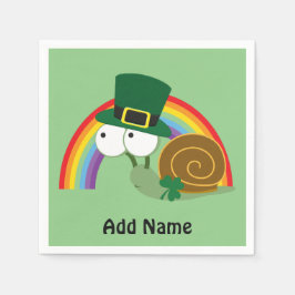 Niedlich Leprechaun Snail Serviette