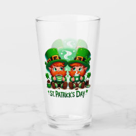 Niedlich Leprechauns St Patricks Day Glas