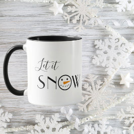 Niedlich Let it Snow Snowman Modern Tasse