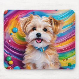 Niedlich, leuchtend farbig, Yorkie Mousepad