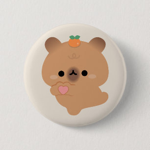 Niedlich Liebe Capybara Button