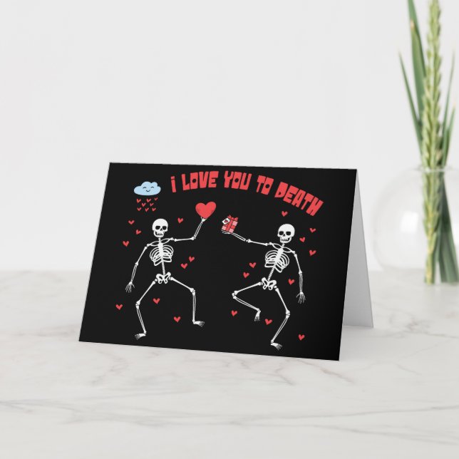 Niedlich Liebe ich Sie zum Valloween Valentinstag Karte (Vorderseite)