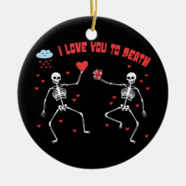 Niedlich Liebe ich Sie zum Valloween Valentinstag Keramik Ornament
