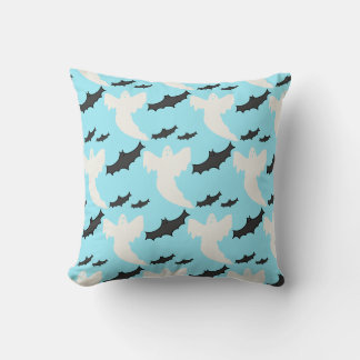 Niedlich Light Blue Ghosts Bats Halloween-Kissen Kissen