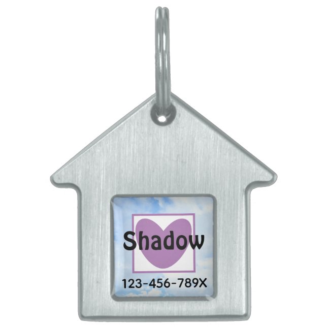 Niedlich Light Blue Lila Heft Name und Telefonnumm Tiermarke (Vorderseite)