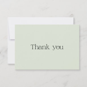 Niedlich Light Green Typografy Swash Dankeschön Ka Dankeskarte