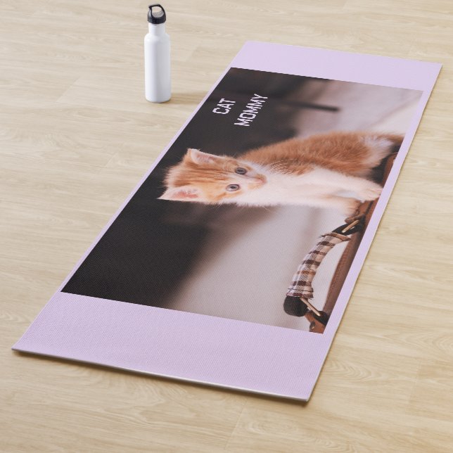 Niedlich Light Lila "Cat Mommy" Orange Kitten Yogamatte (Beispiel)