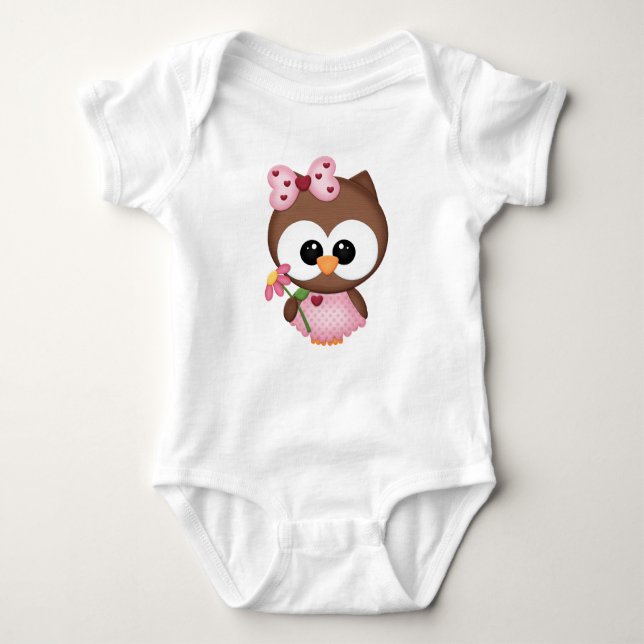 NIEDLICH LIL OWL BABY STRAMPLER (Vorderseite)