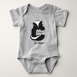 Niedlich Lil Stinker Skunk Monogram Baby Strampler