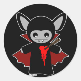 Niedlich Lil Vampire Bat Runder Aufkleber