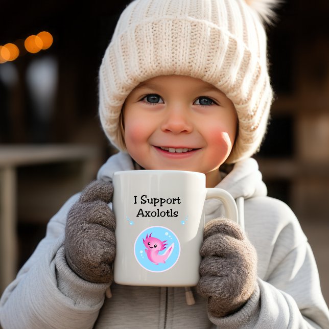 Niedlich Lila I unterstützen Axolotls Light Color Kaffeetasse (Von Creator hochgeladen)