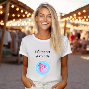 Niedlich Lila I unterstützen Axolotls Light Color T-Shirt