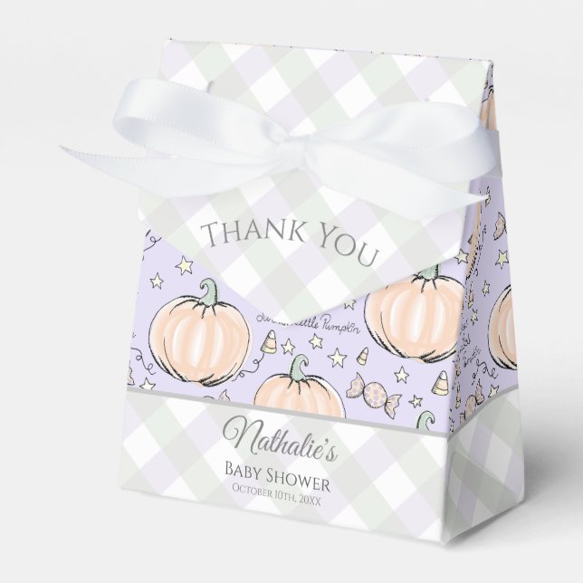 Niedlich Lila Sweet Little Pumpkin Halloween & Fal Geschenkschachtel (Vorderseite)