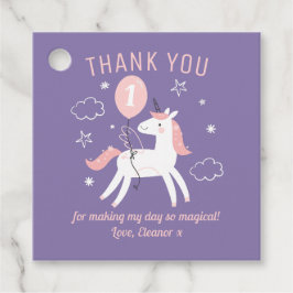 Niedlich Lila und rosa Einhorn Geburtstag Vielen D Geschenkanhänger