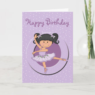 Niedlich Lilac Ballerina 1 Geburtstagskarte Karte