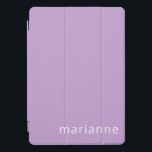 Niedlich Lilac Lila Solid Color Personalisierter N iPad Pro Cover<br><div class="desc">Niedliche Lilac Lila Solid Color Personalisiert Name iPad Pro Cover</div>