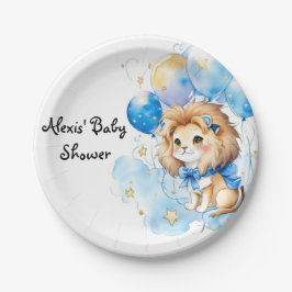 Niedlich Lion Baby Dusche Pappteller