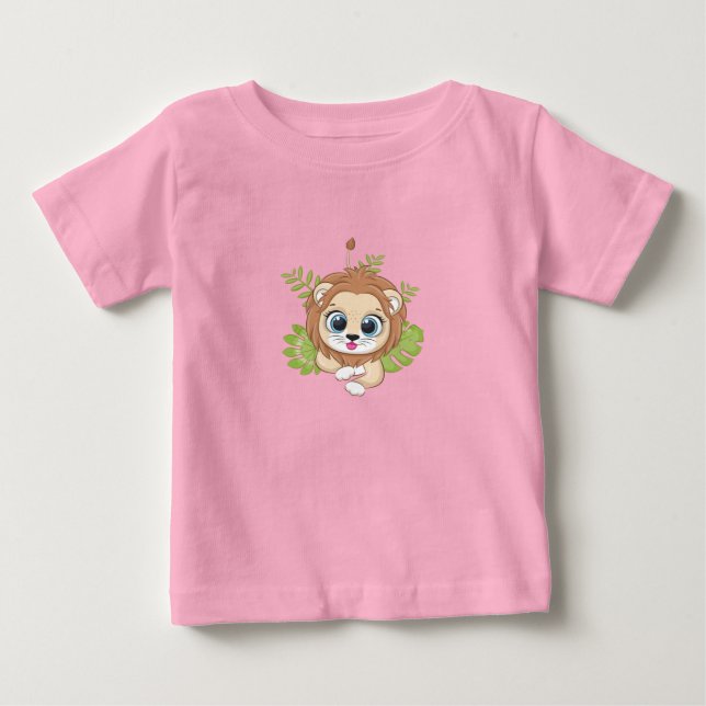 Niedlich Lion Baby T - Shirt (Vorderseite)
