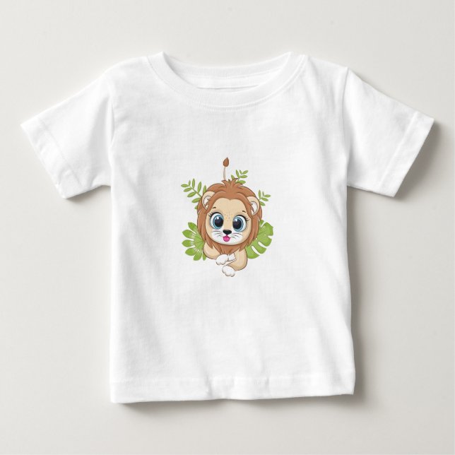Niedlich Lion Baby T - Shirt (Vorderseite)