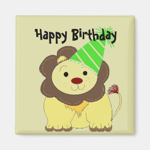 Niedlich Lion Birthday wünscht Magnet