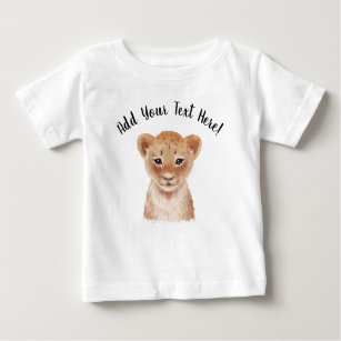 Niedlich Lion Cub Personalisiert  Baby T-shirt
