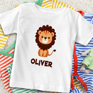 Niedlich Lion Cub Personalisiert Baby T-shirt